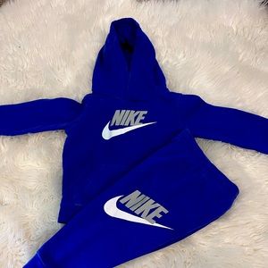 Toddler Nike royal blue pull over hoodie set